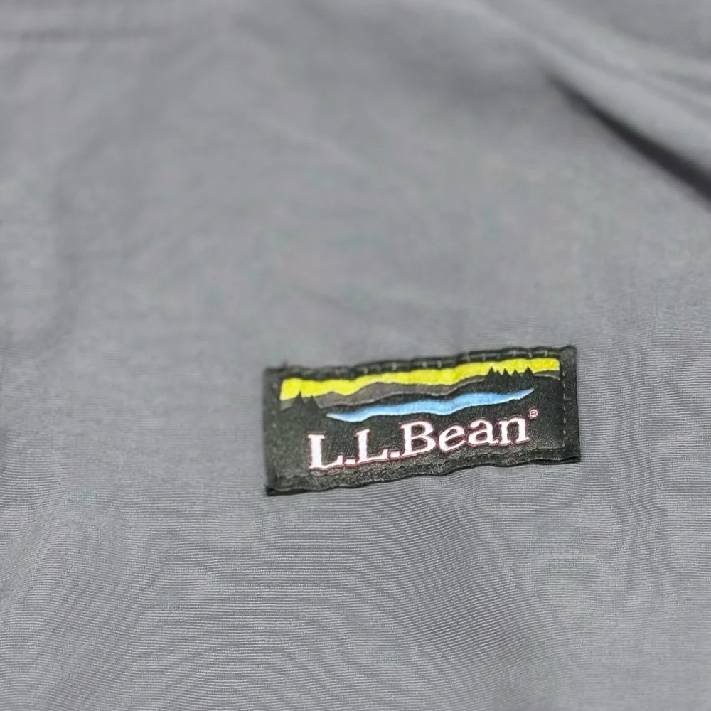 L.L. Bean Kids Gray lightweight Jacket with Yellow and Blue Accents